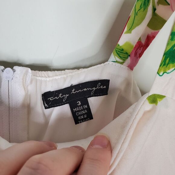 City Triangles Y2K Fit and Flare Floral Bow Back Mini Party Dress Size 3 - Picture 7 of 12